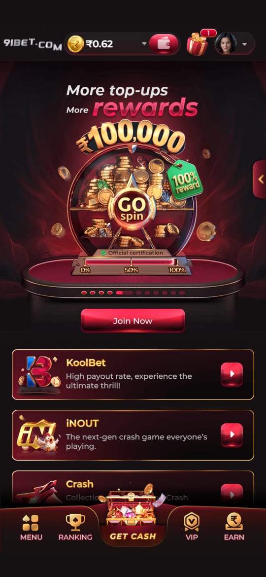 91Bet bonus offer with gift box and bonus amount.